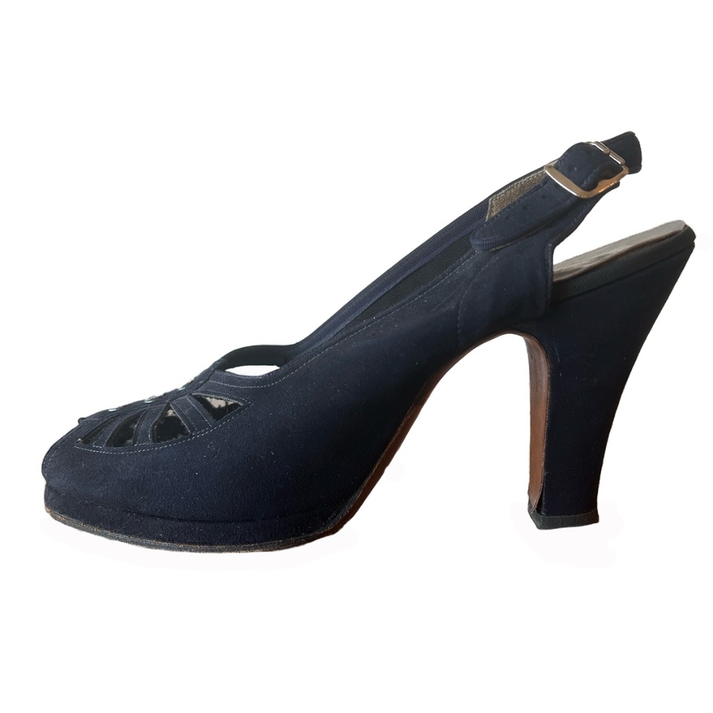 Vintage Jolene Navy Blue Heels